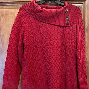 Deep Red Sandra Darren Sweater Dress NWT
